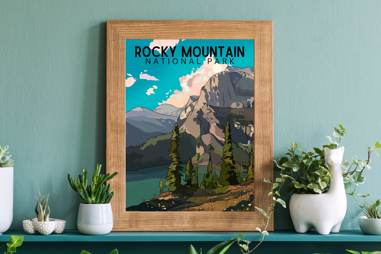 Rocky Mountain National Park | Travel Poster Art Print - Wild Life Design Co.