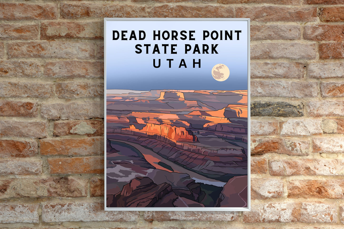 Dead Horse Point State Park, Utah | Travel Poster Art Print - Wild Life Design Co.