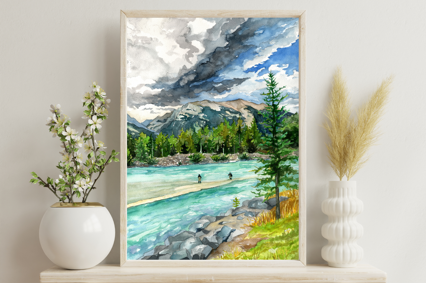Canmore Fishermen | Archival Watercolor Art Print - Emma H. Baldwin