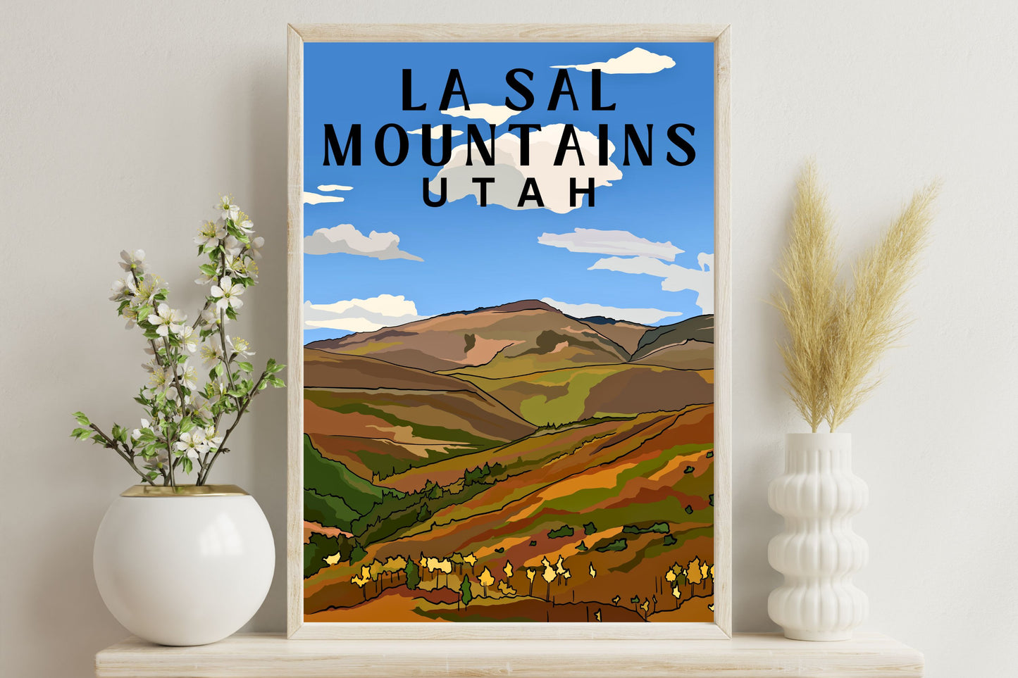 La Sal Mountains, Utah | Travel Poster Art Print - Wild Life Design Co.