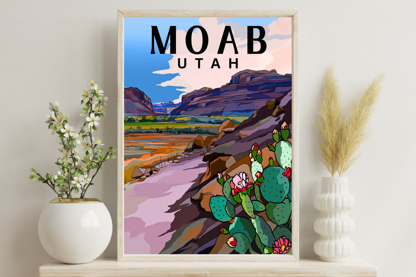 Moab, Utah | Travel Poster Art Print - Wild Life Design Co.
