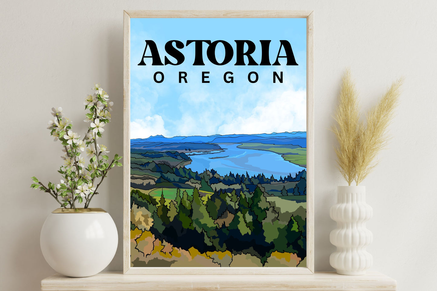 Astoria, Oregon | Travel Poster Art Print - Wild Life Design Co.