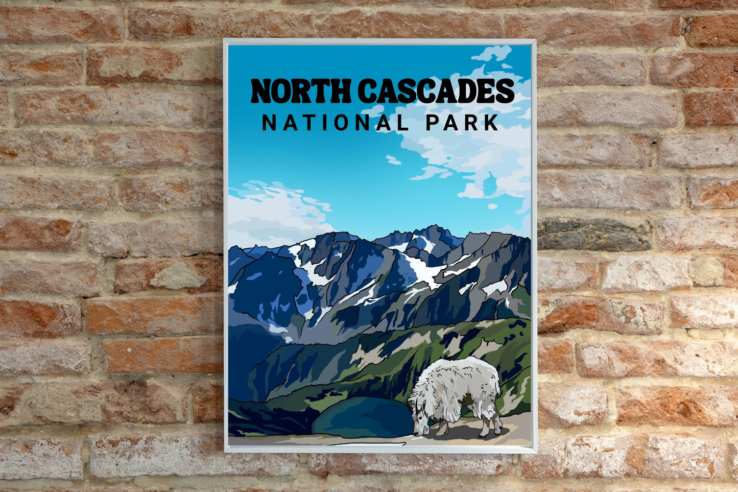 North Cascades National Park | Travel Poster Art Print - Wild Life Design Co.