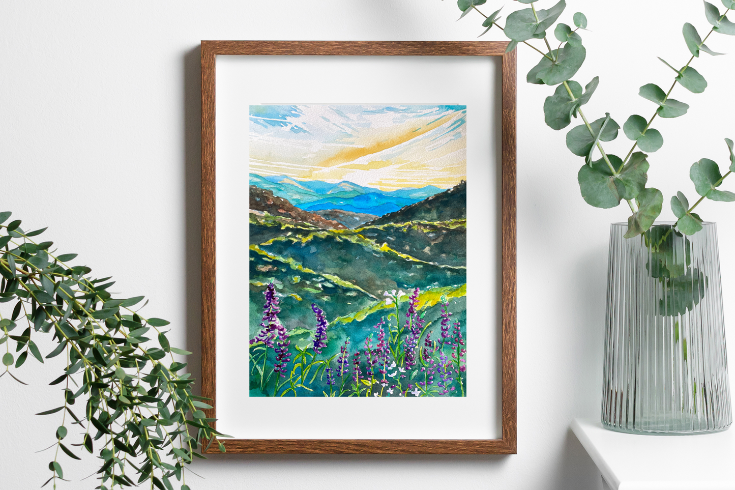 Blue Ridge Mountains | Archival Watercolor Art Print - Emma H. Baldwin