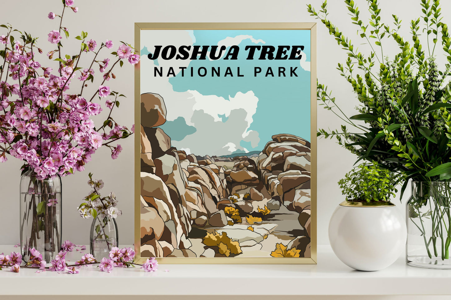 Joshua Tree National Park, California | Travel Poster Art Print - Wild Life Design Co.