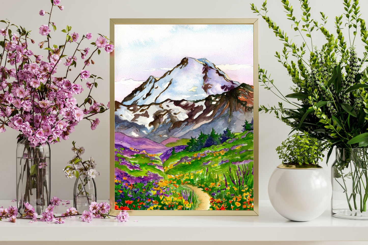 Mt. Baker Flowers | Archival Watercolor Art Print - Emma H. Baldwin