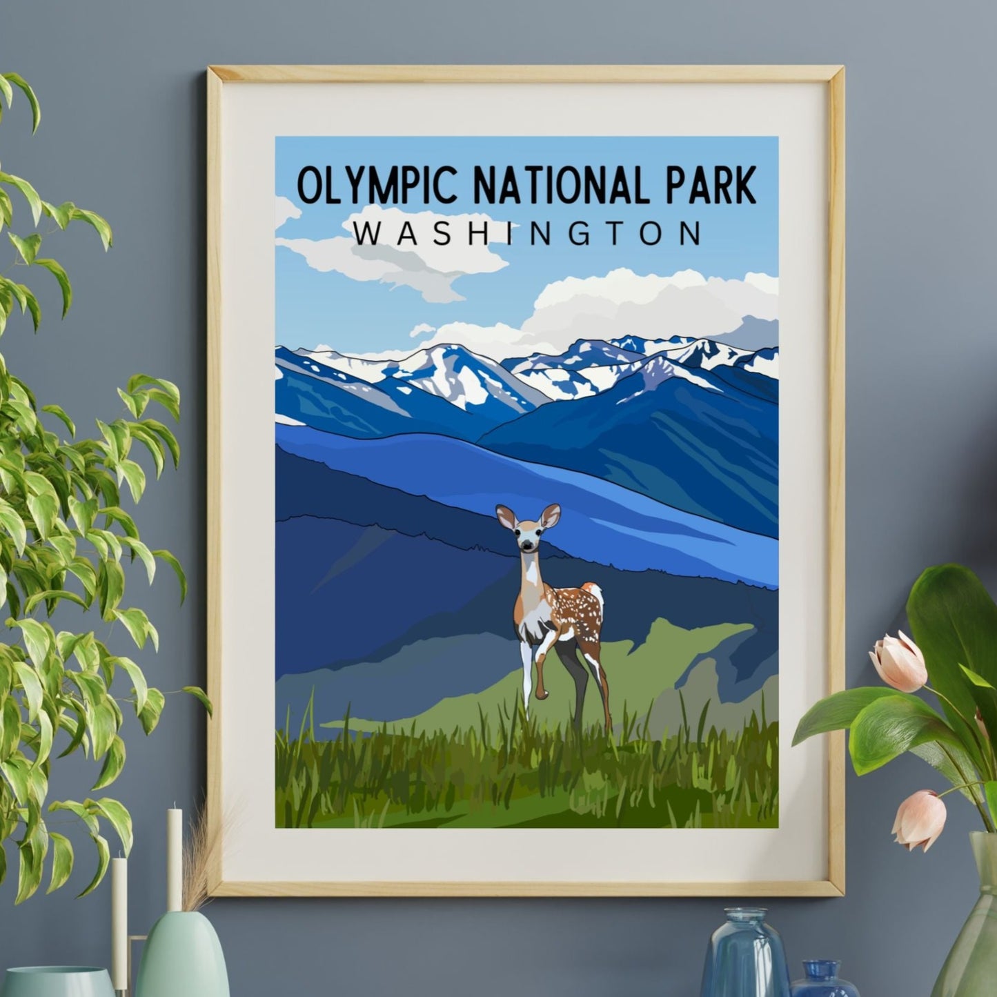 Olympic National Park, Washington | Travel Poster Art Print - Wild Life Design Co.