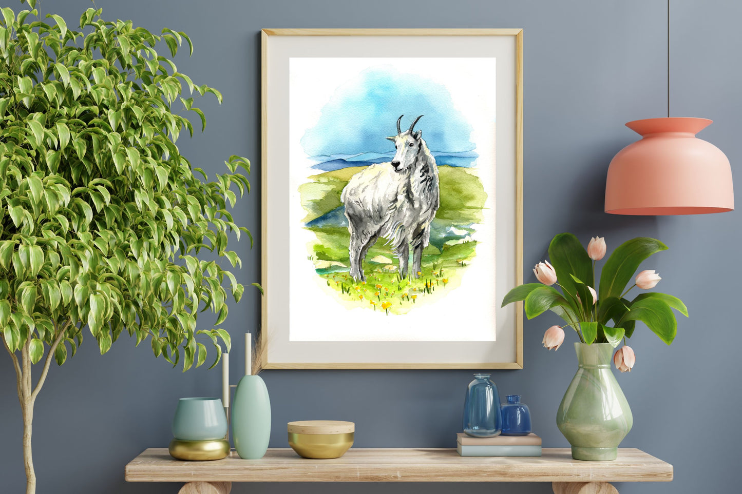 Mountain Goat | Archival Watercolor Art Print - Emma H. Baldwin