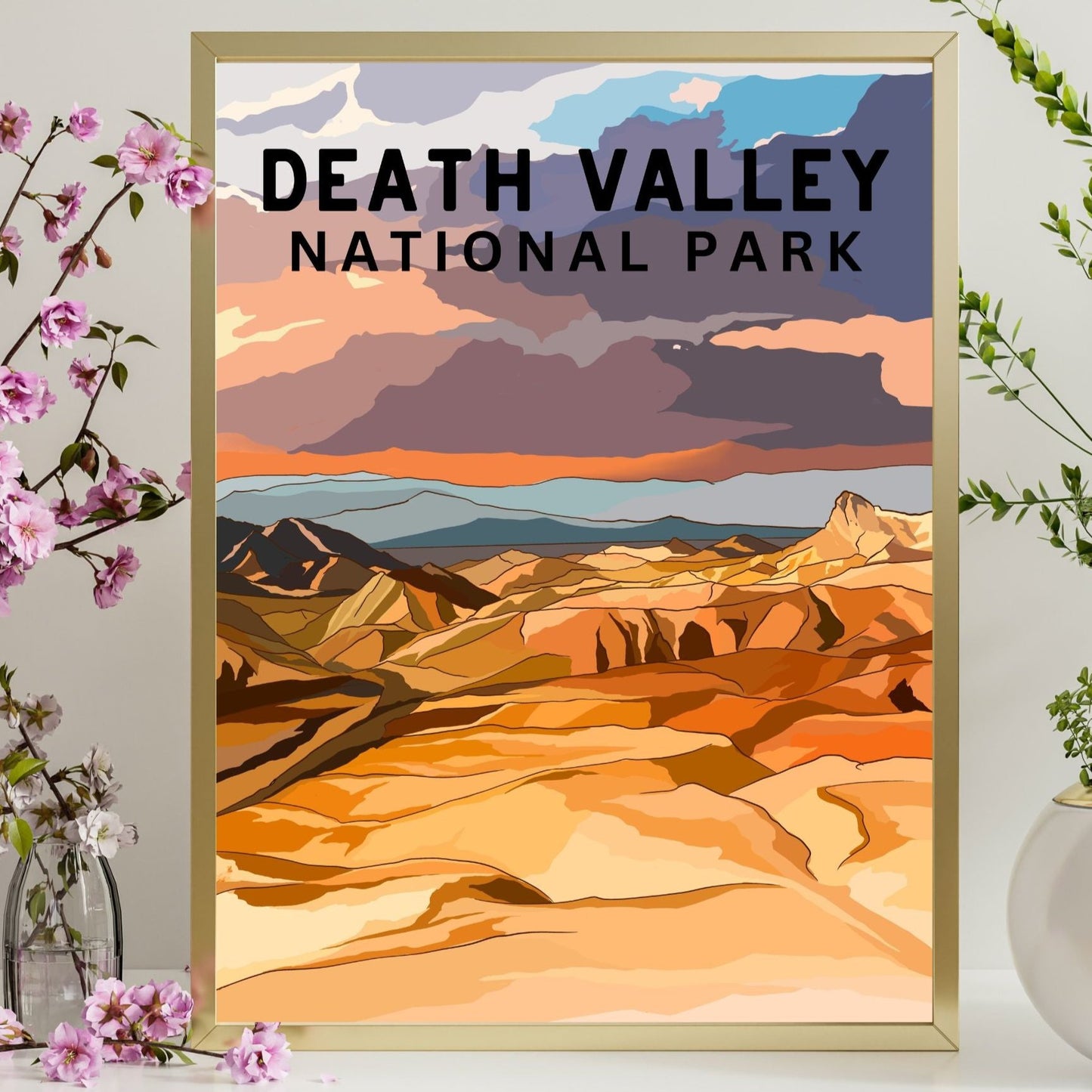 Death Valley National Park | Travel Poster Art Print - Wild Life Design Co.