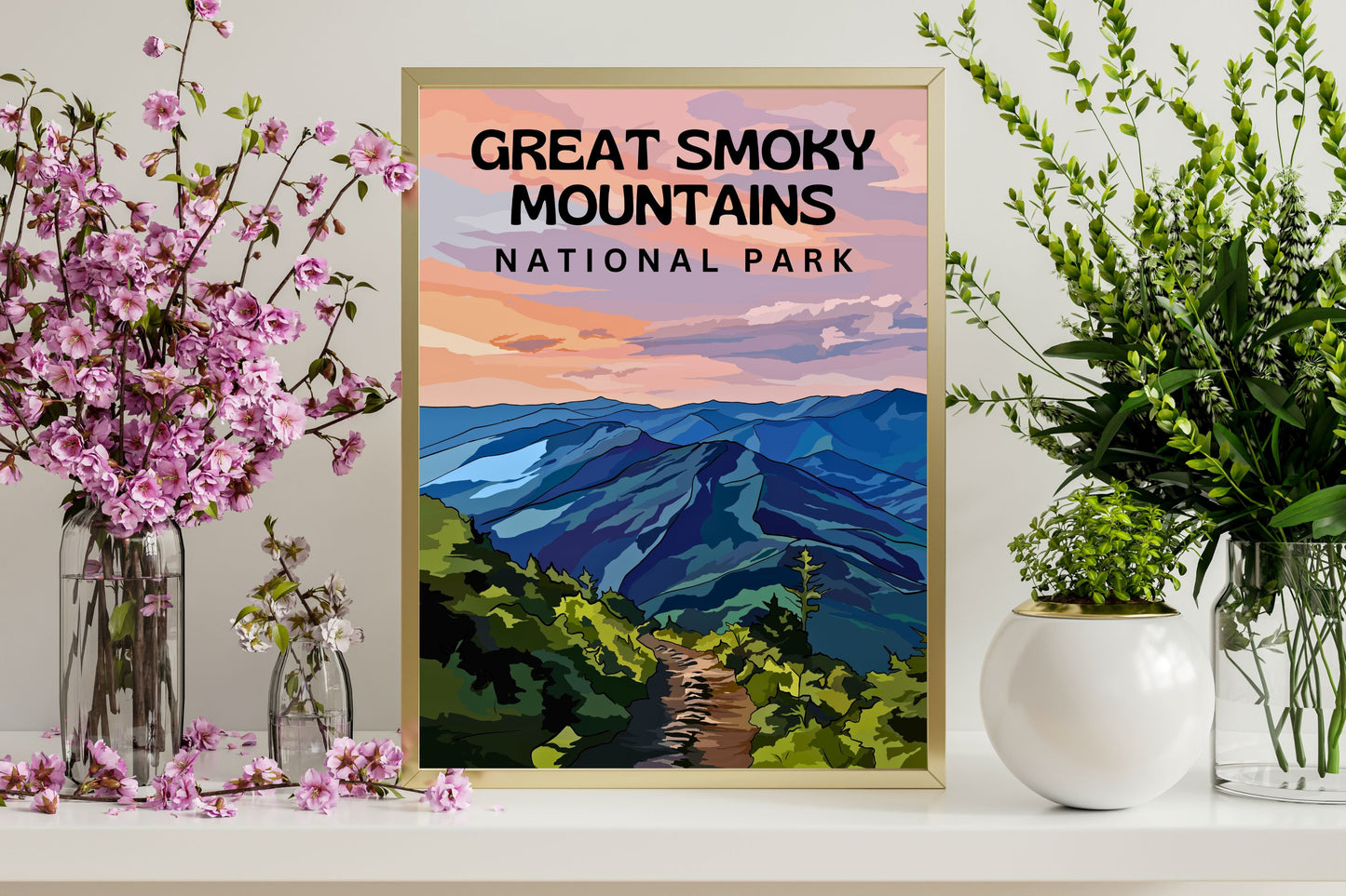 Great Smoky Mountains National Park | Travel Poster Art Print - Wild Life Design Co.