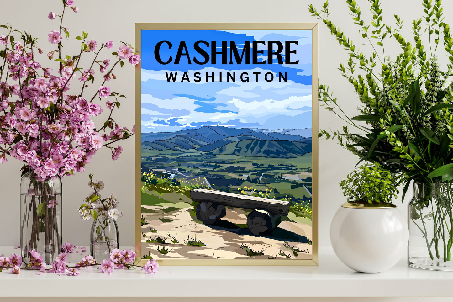 Cashmere, Washington | Travel Poster Art Print - Wild Life Design Co.