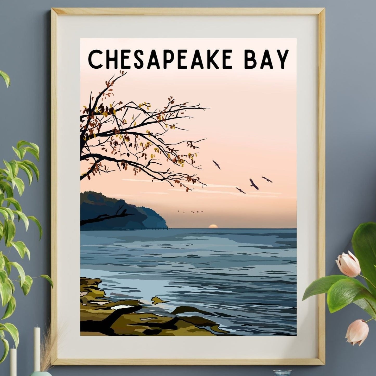 Chesapeake Bay | Travel Poster Art Print - Wild Life Design Co.