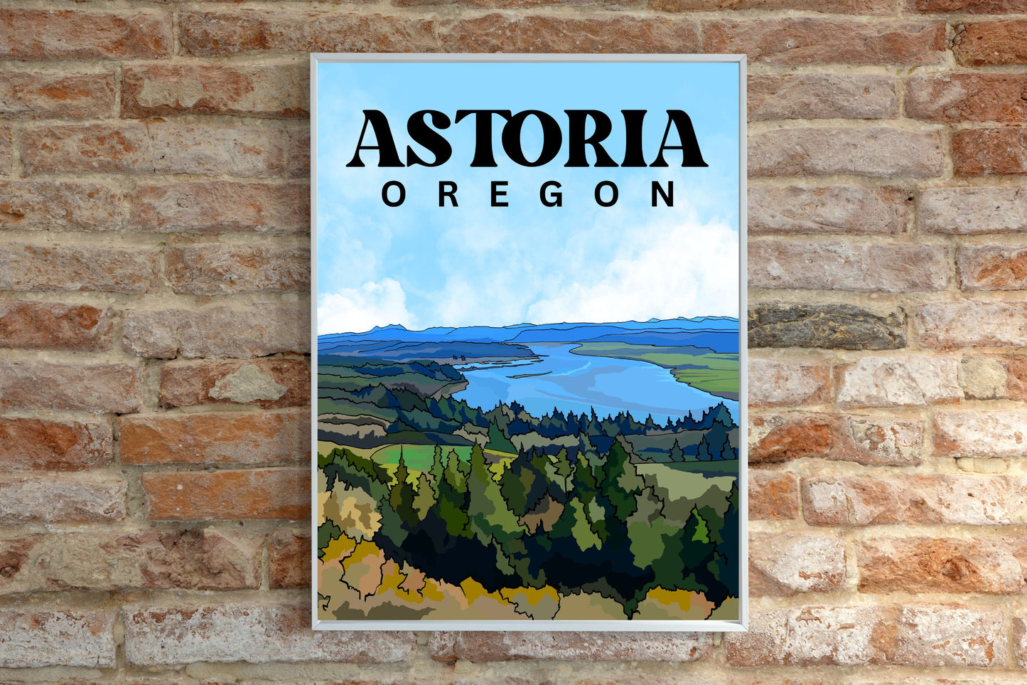 Astoria, Oregon | Travel Poster Art Print - Wild Life Design Co.