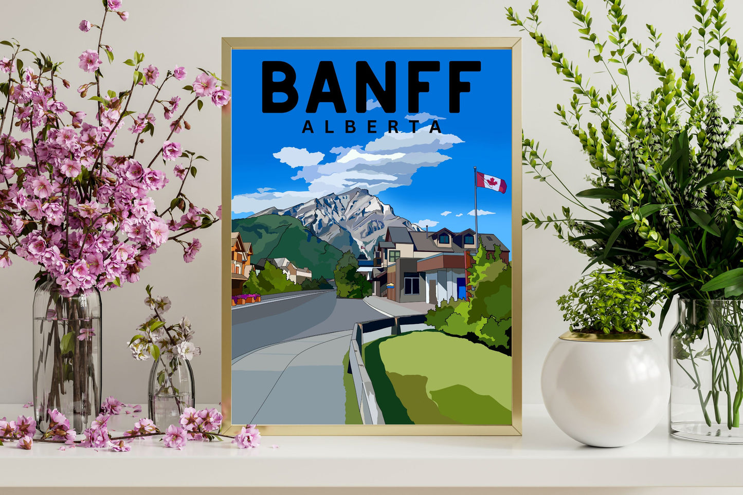 Banff National Park, Alberta | Travel Poster Art Print - Wild Life Design Co.