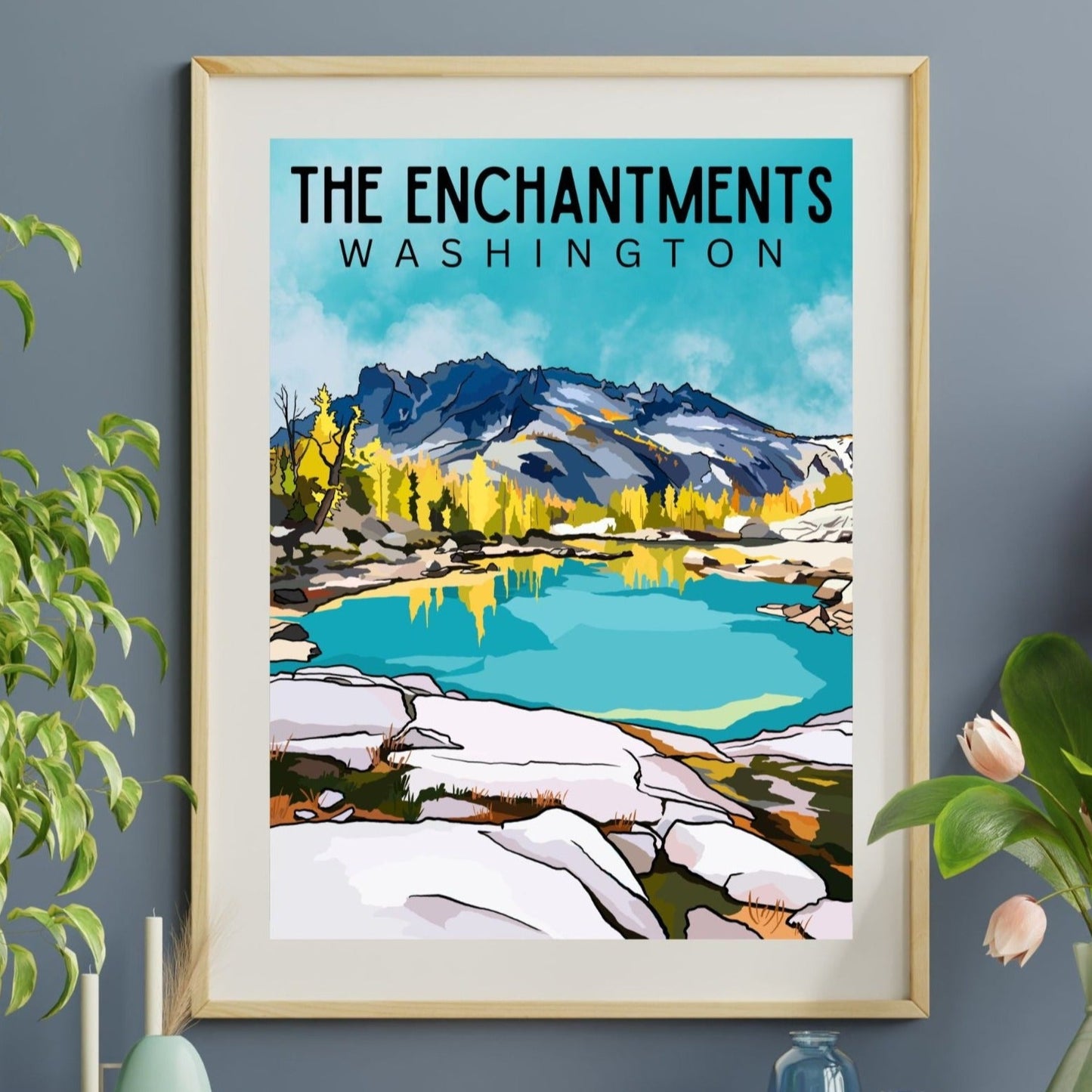 The Enchantments, Washington | Travel Poster Art Print - Wild Life Design Co.