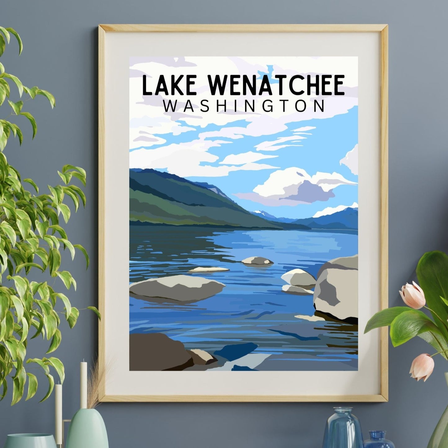 Lake Wenatchee, Washington | Travel Poster Art Print - Wild Life Design Co.