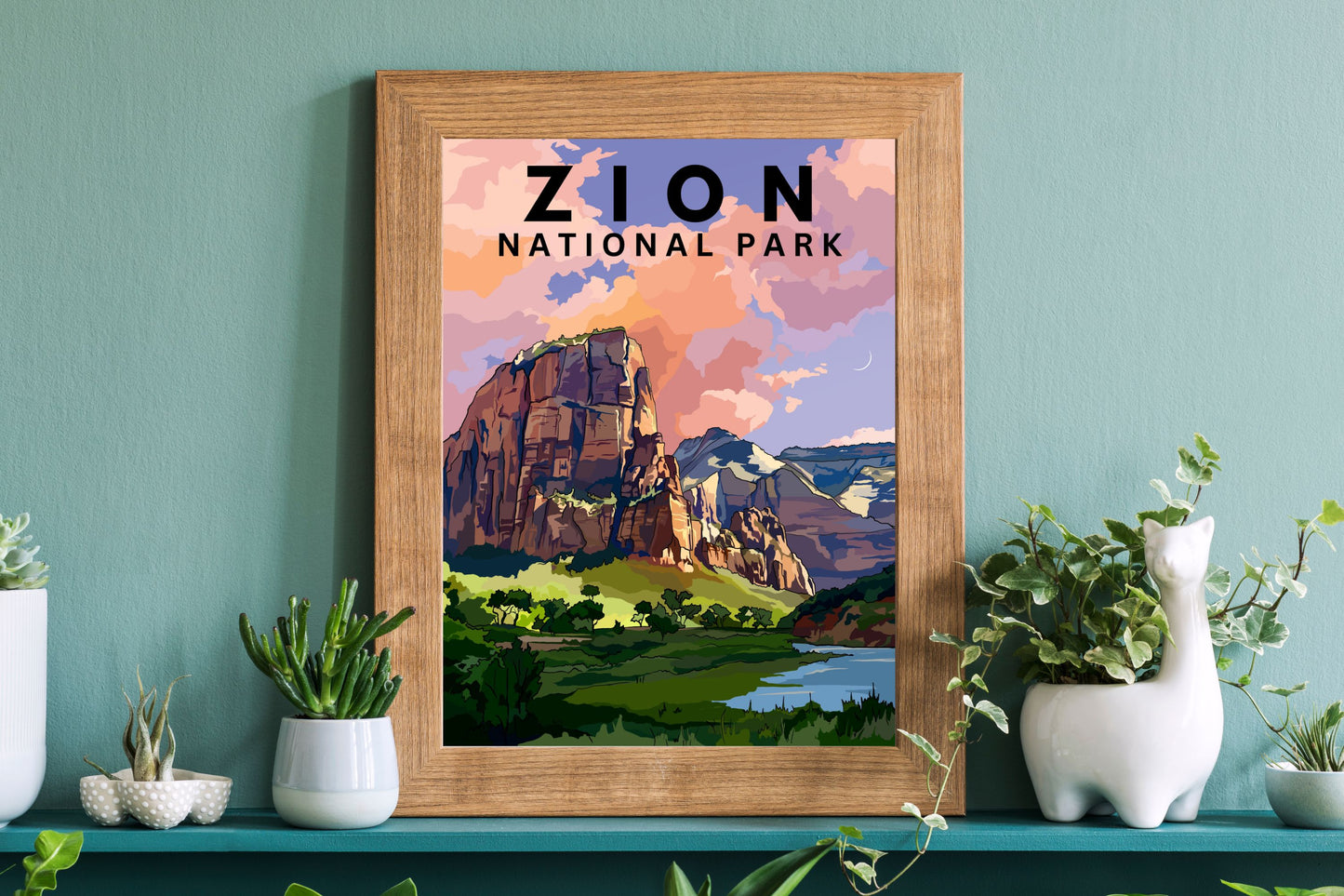 Zion National Park | Travel Poster Art Print - Wild Life Design Co.