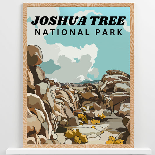 Joshua Tree National Park, California | Travel Poster Art Print - Wild Life Design Co.