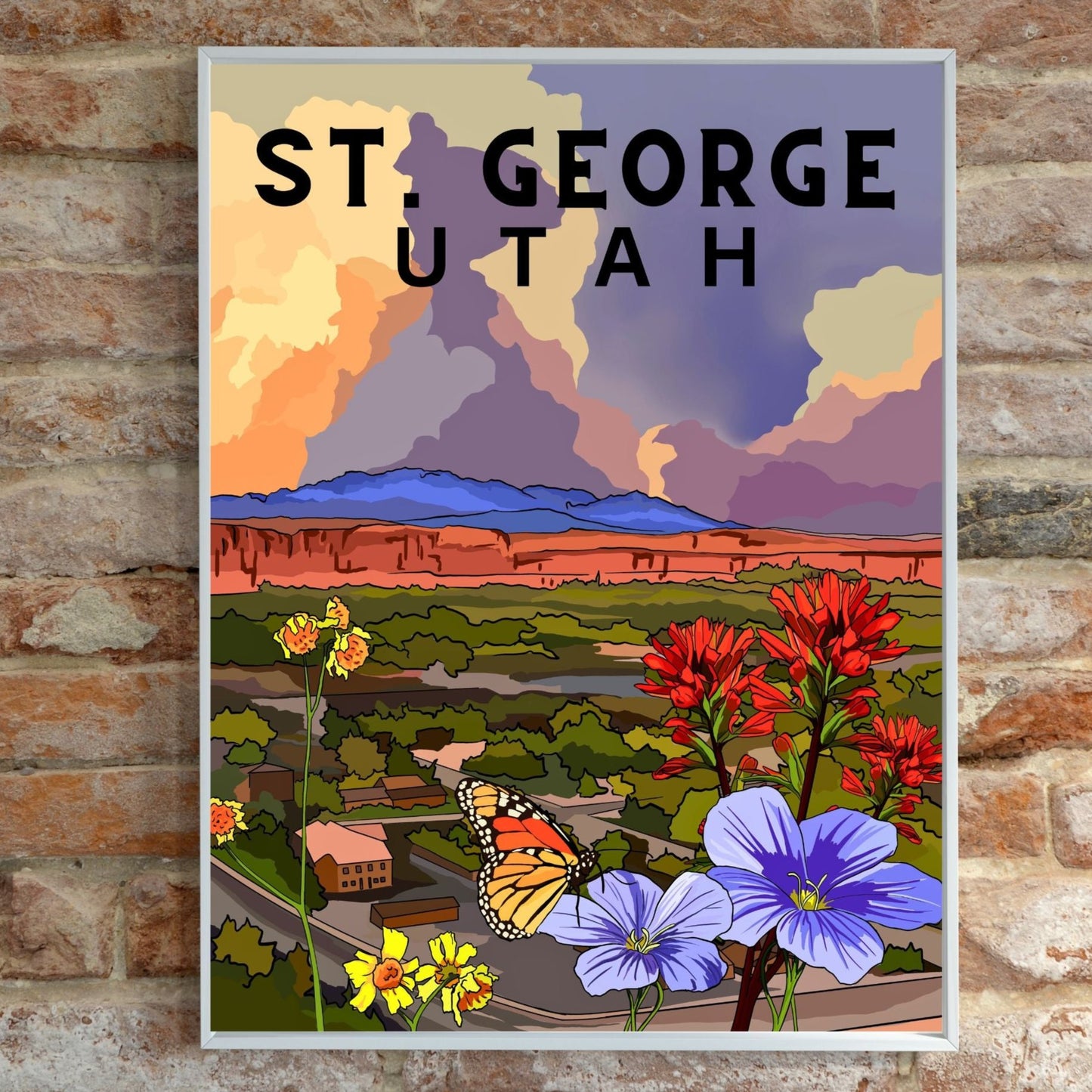 St. George, Utah | Travel Poster Art Print - Wild Life Design Co.