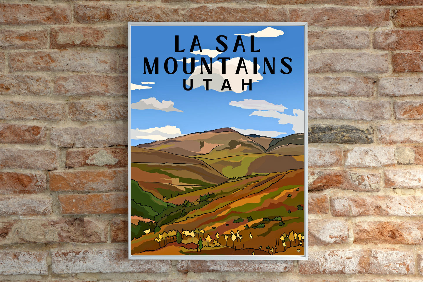 La Sal Mountains, Utah | Travel Poster Art Print - Wild Life Design Co.