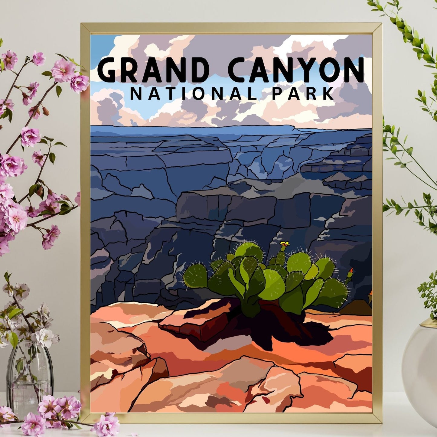 Grand Canyon National Park | Travel Poster Art Print - Wild Life Design Co.