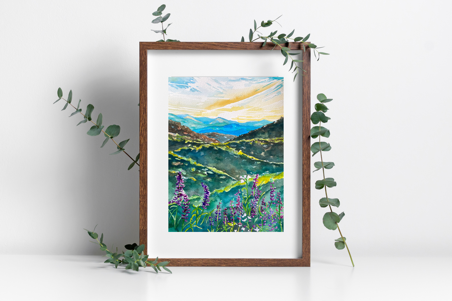 Blue Ridge Mountains | Archival Watercolor Art Print - Emma H. Baldwin