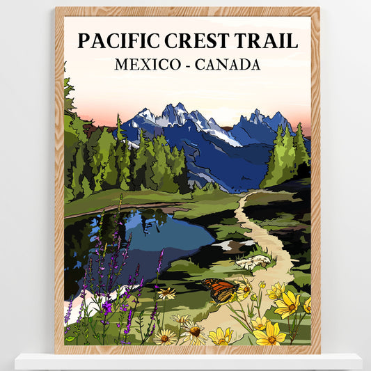 Pacific Crest Trail | Travel Poster Art Print - Wild Life Design Co.