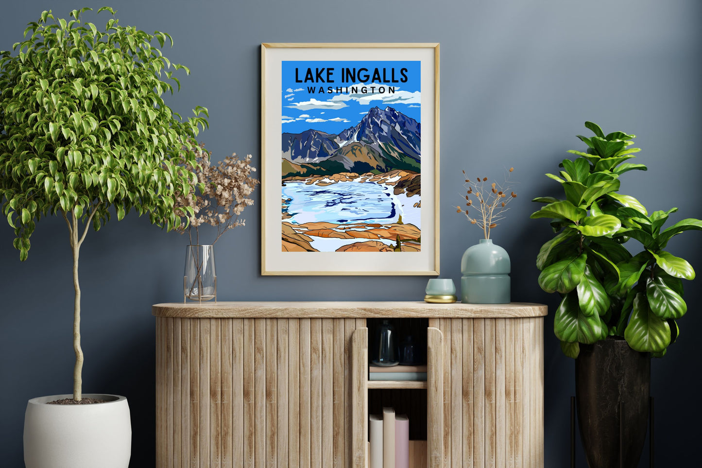 Lake Ingalls & Mt. Stuart | Travel Poster Art Print - Wild Life Design Co.