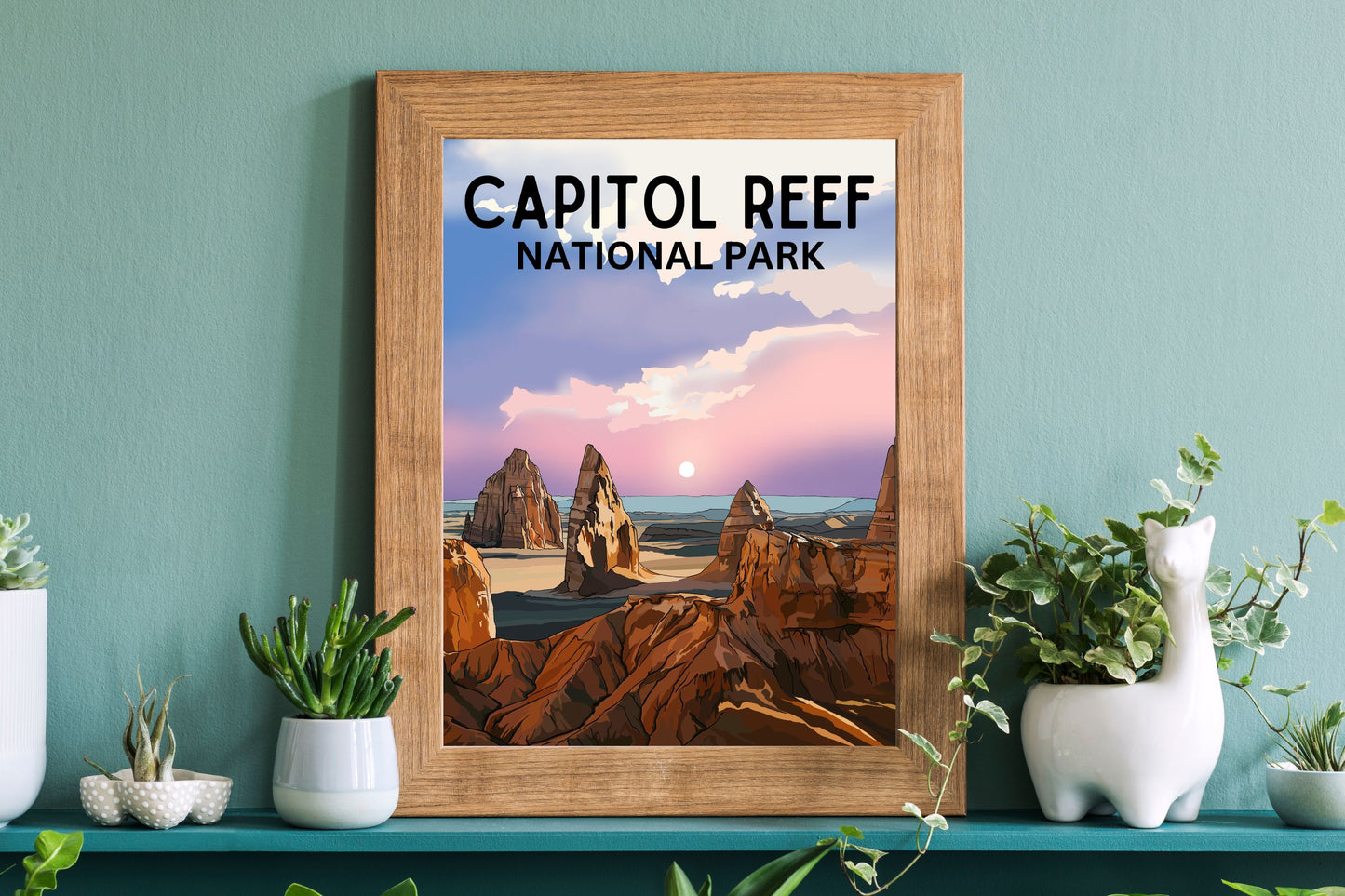 Capitol Reef National Park, Utah | Travel Poster Art Print - Wild Life Design Co.