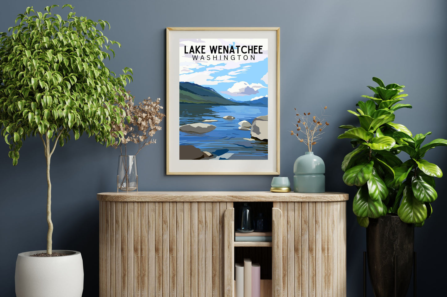 Lake Wenatchee, Washington | Travel Poster Art Print - Wild Life Design Co.