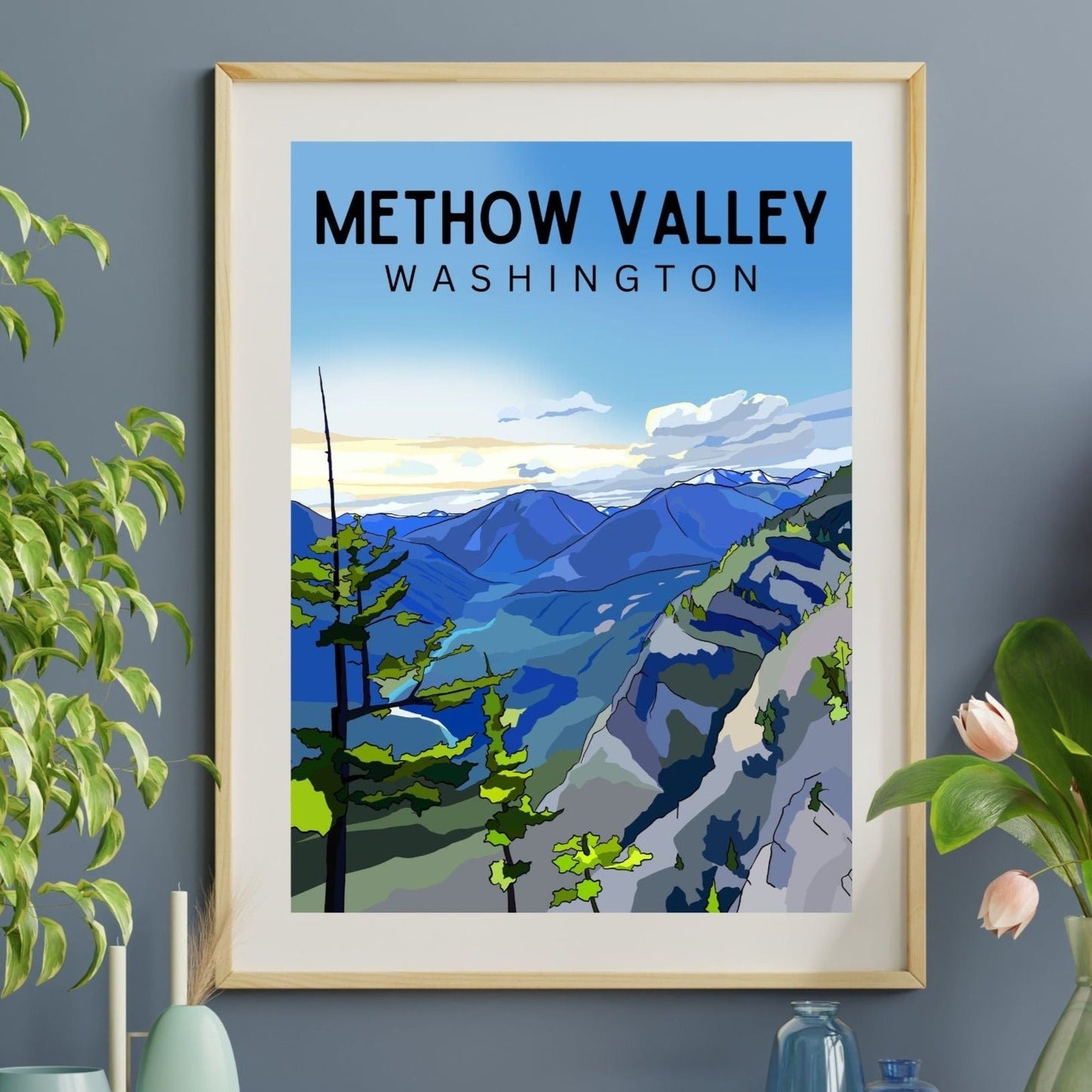 Methow Valley, Washington | Travel Poster Art Print - Wild Life Design Co.