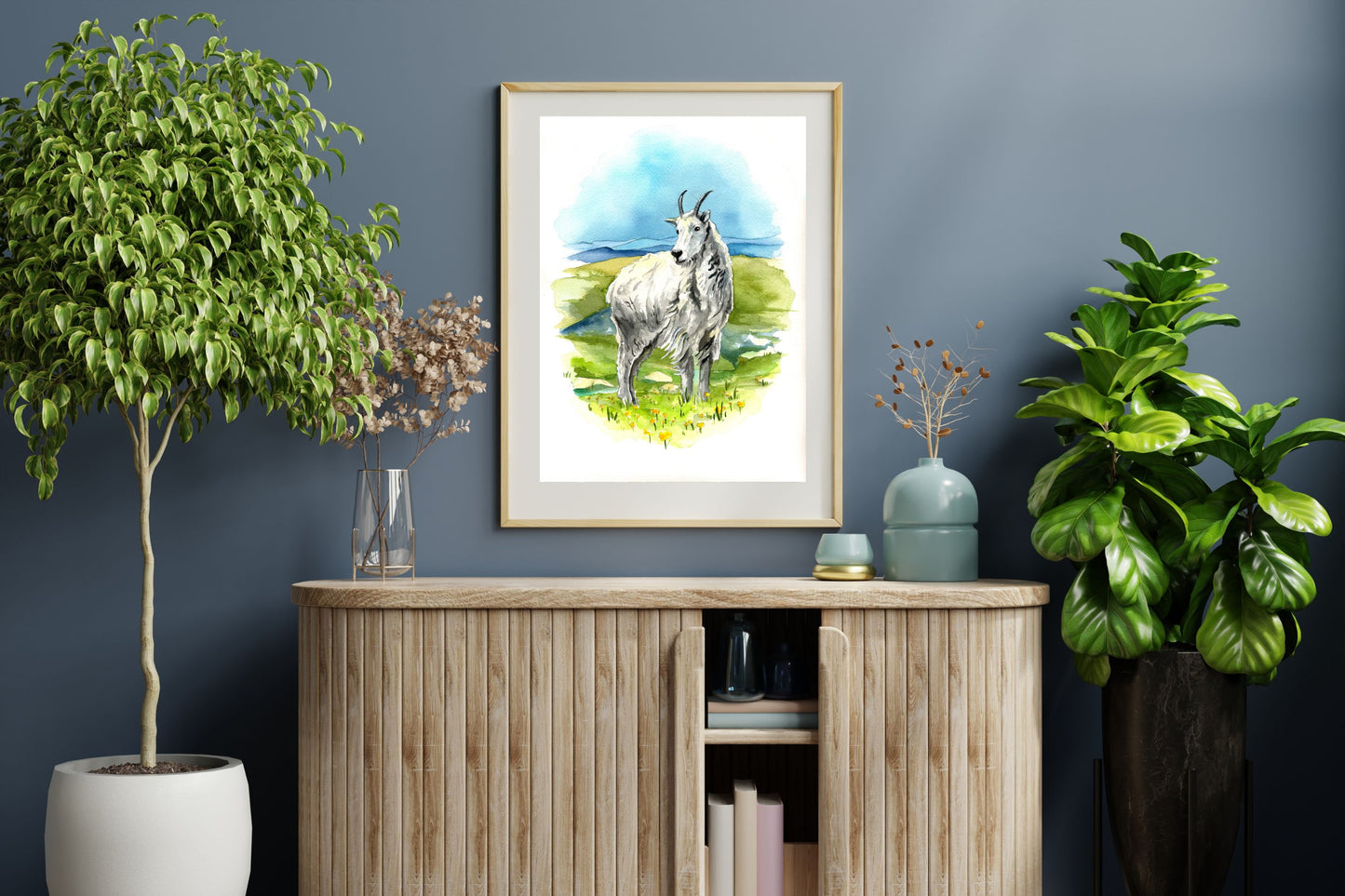 Mountain Goat | Archival Watercolor Art Print - Emma H. Baldwin