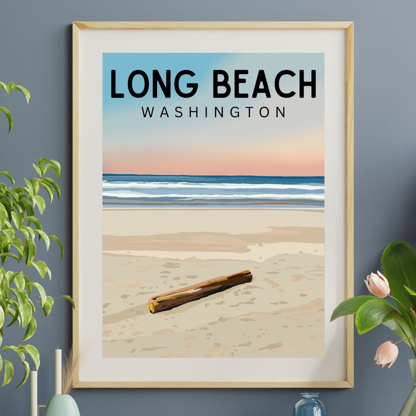 Long Beach, Washington | Travel Poster Art Print - Wild Life Design Co.