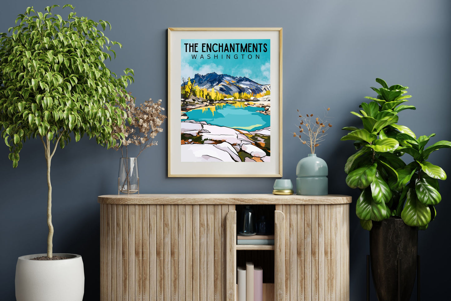The Enchantments, Washington | Travel Poster Art Print - Wild Life Design Co.
