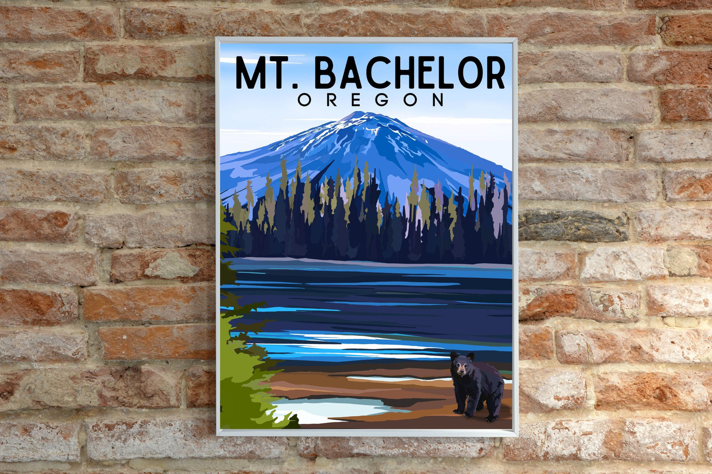 Mount Bachelor, Oregon | Travel Poster Art Print - Wild Life Design Co.