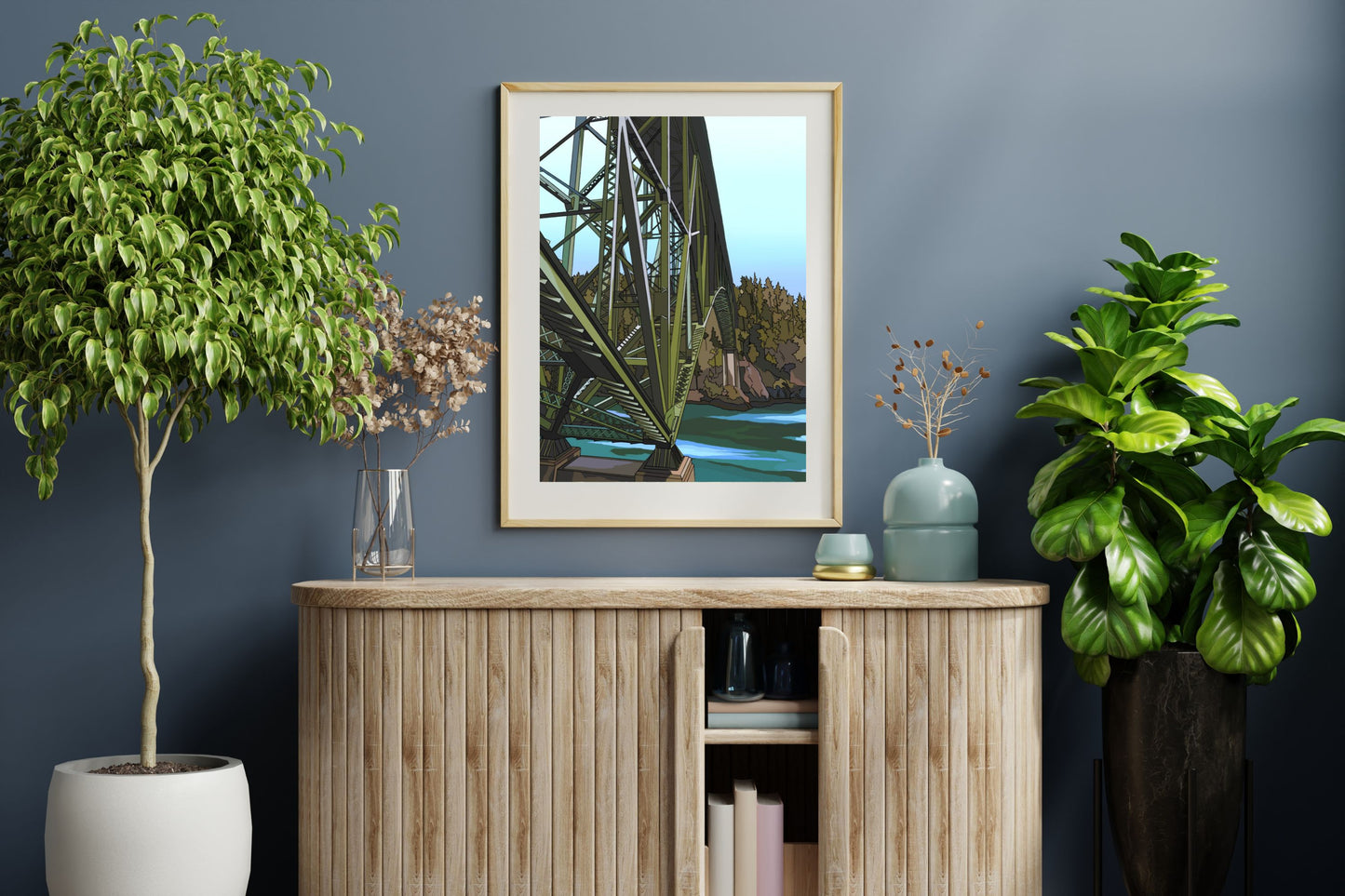 Deception Pass Bridge State Park | Travel Poster Art Print - Wild Life Design Co.
