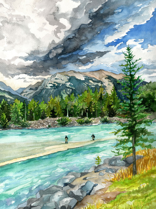 Canmore Fishermen| Original Watercolor Painting