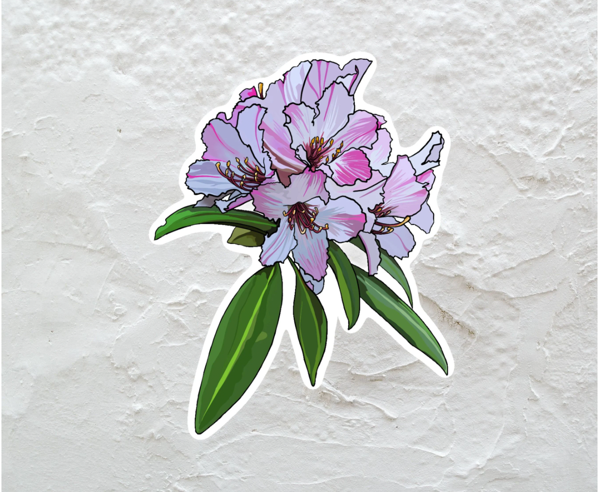 Coast Rhododendron 2x3 Sticker – Washington State Flower