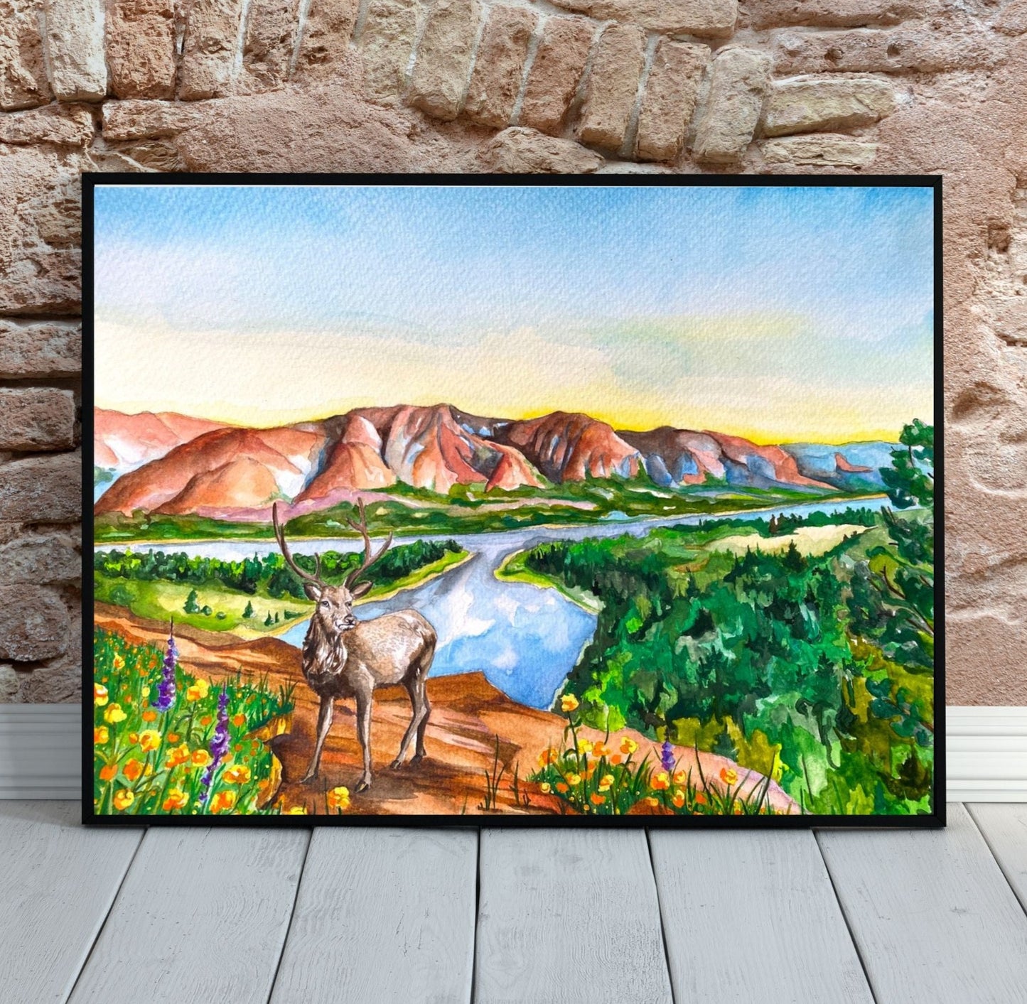 Columbia River Gorge | Archival Watercolor Art Print - Emma H. Baldwin