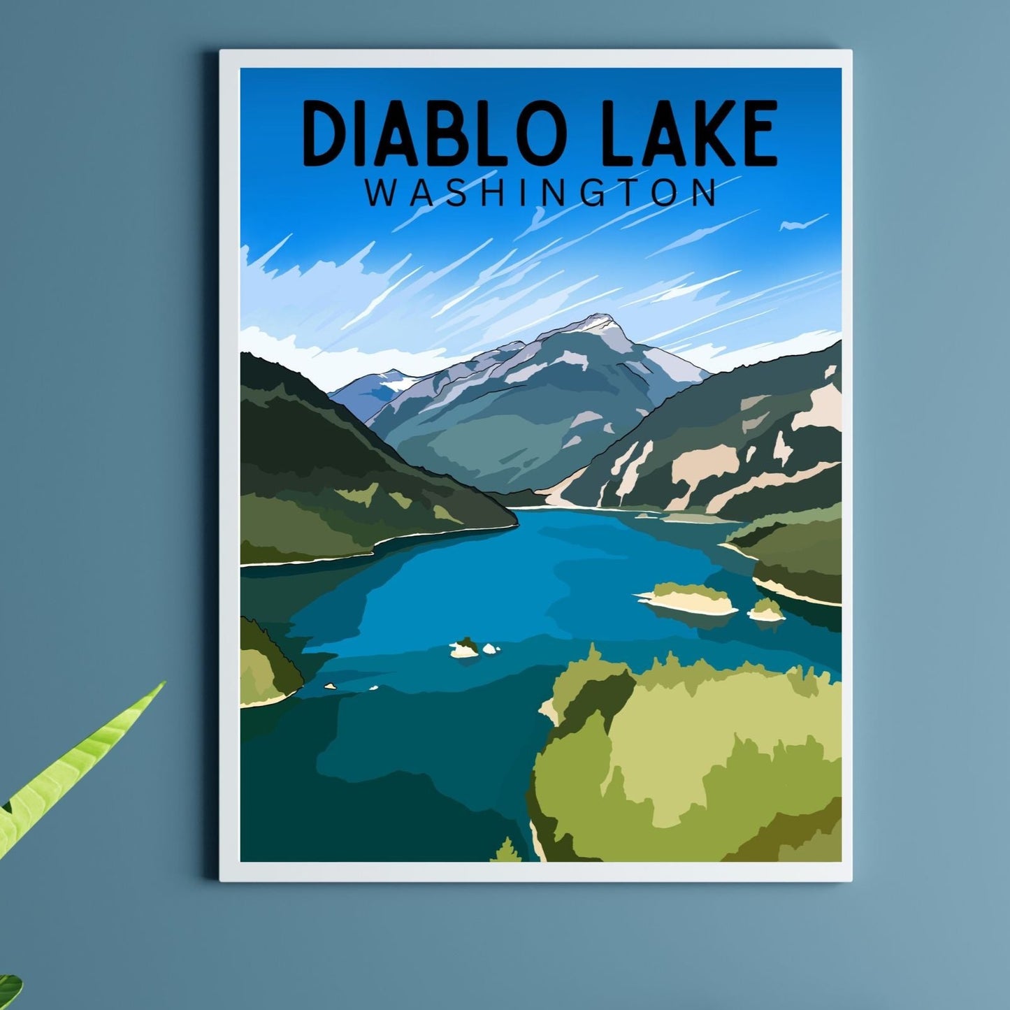 Diablo Lake, North Cascades National Park | Travel Poster Art Print - Wild Life Design Co.