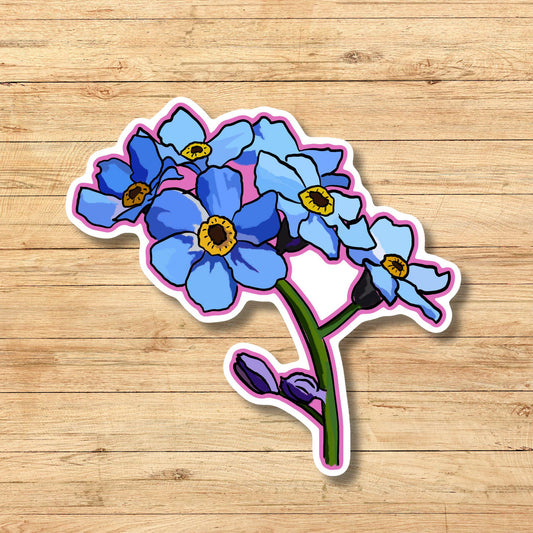 Forget Me Not Wildflower Sticker
