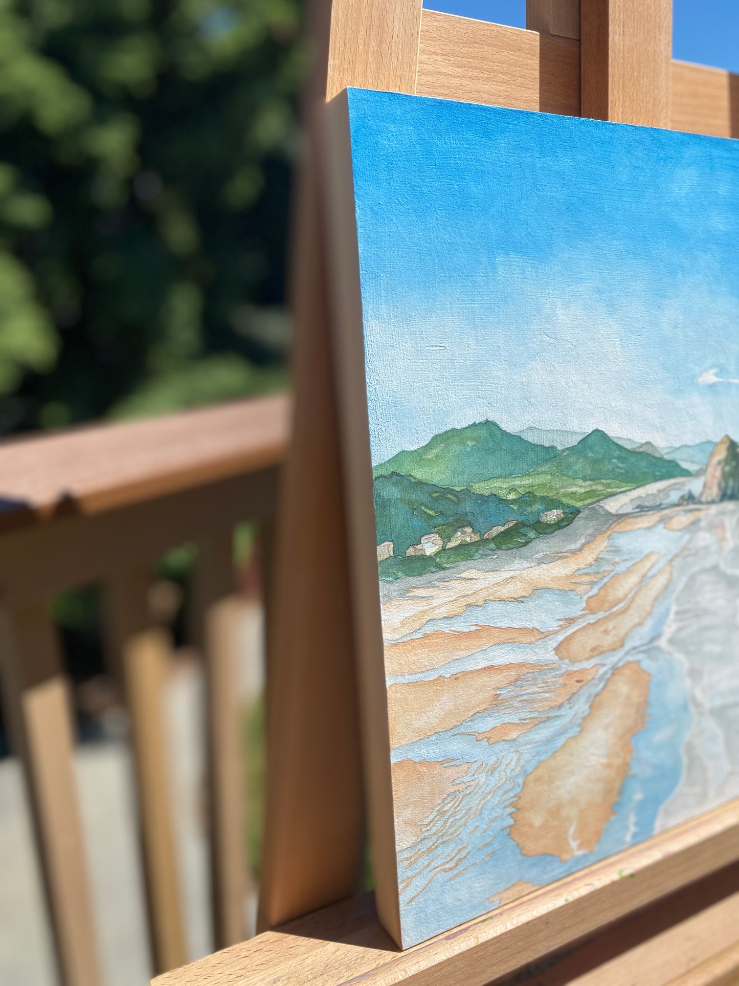 A Clear Morning at Cannon Beach | Original Watercolor Painting - Emma H. Baldwin