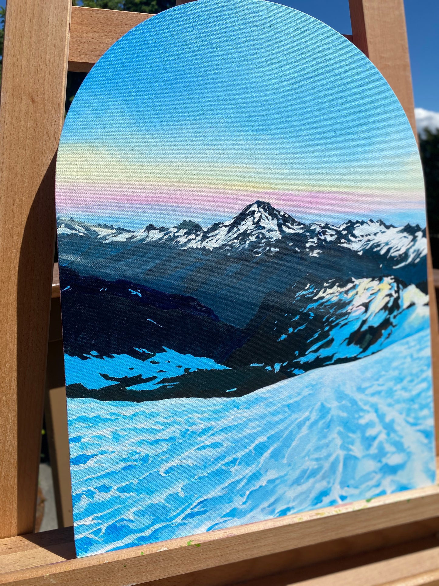 View from Mt. Shuksan Sulphide Glacier | Original Watercolor Painting - Emma H. Baldwin