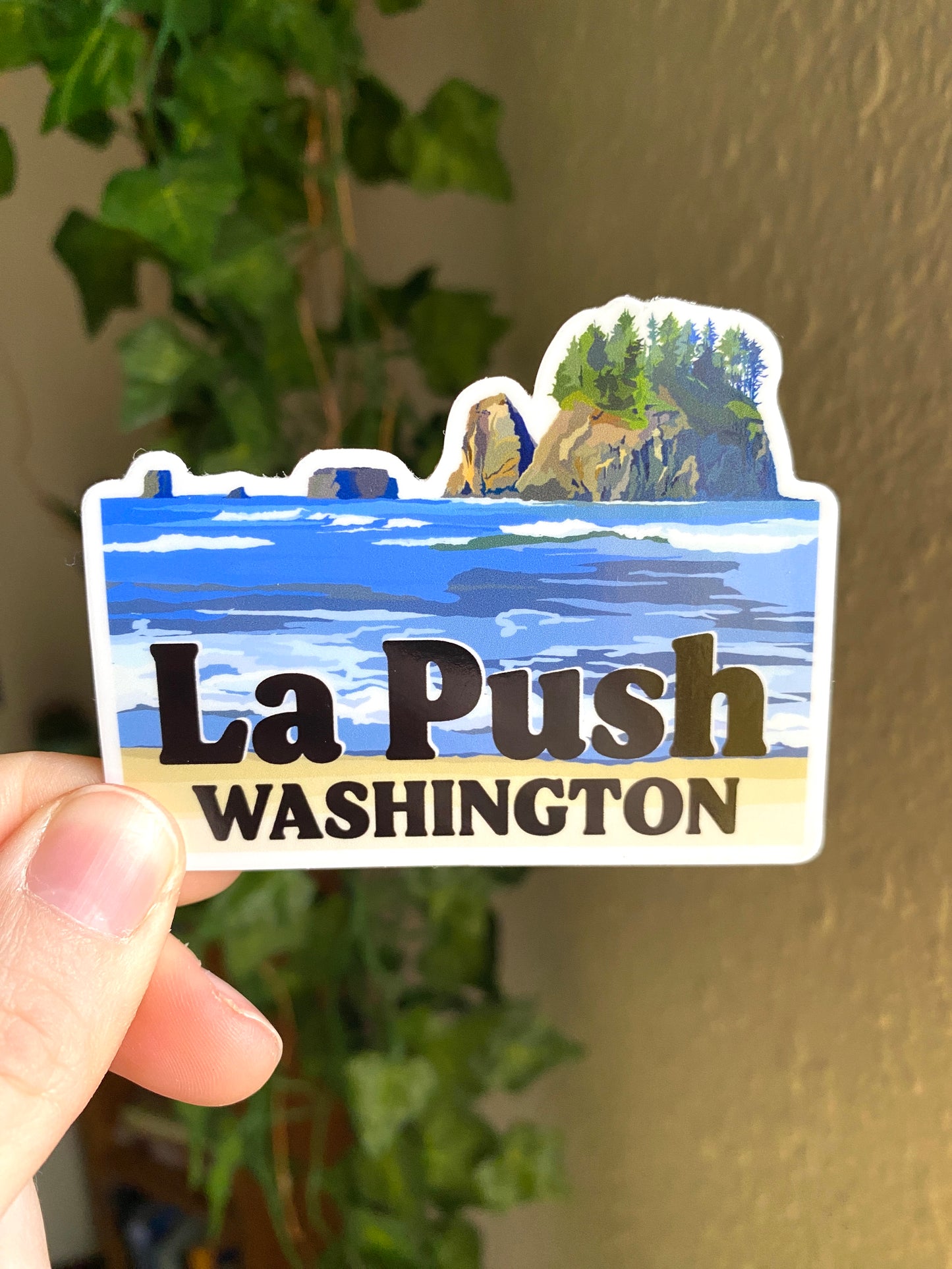 La Push Washington Beach Vinyl Decal, Waterproof Outdoor Use, UV resistant Decal