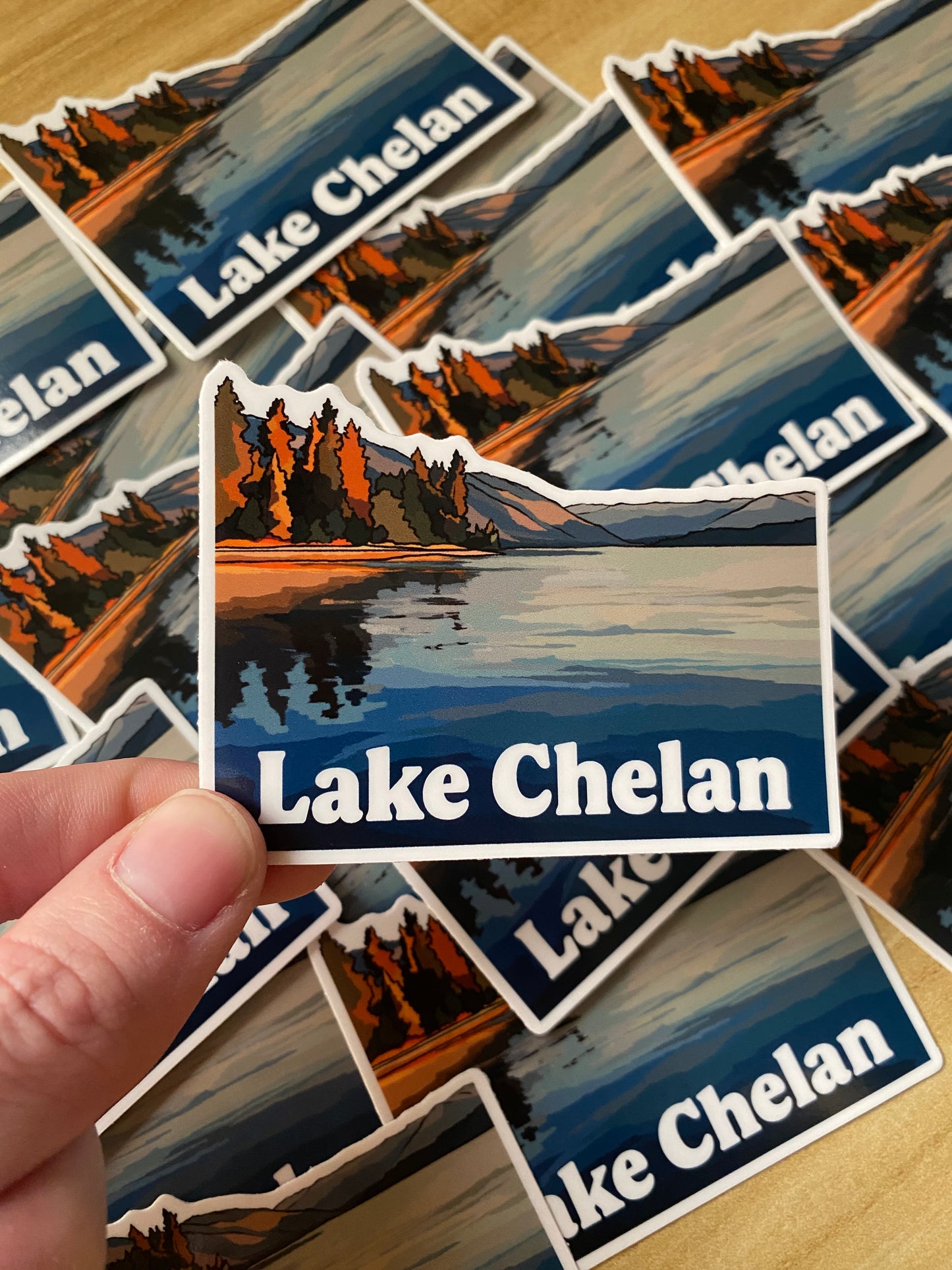 Lake Chelan, Washington Sticker  - Waterproof Outdoor Use, UV resistant Decal