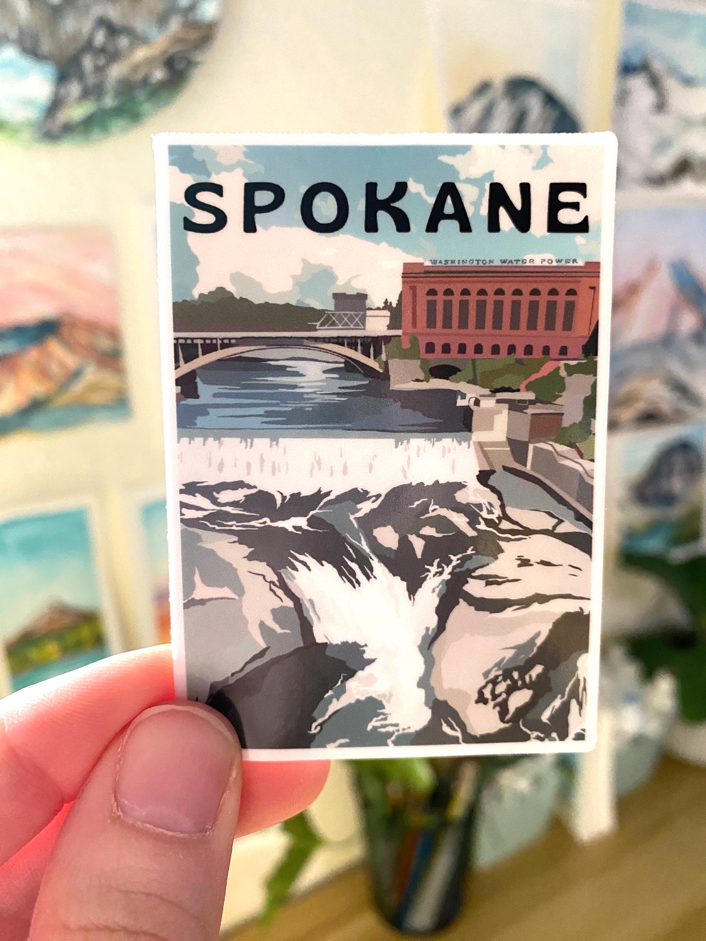 Spokane, Washington Sticker  - Waterproof Outdoor Use, UV resistant Decal