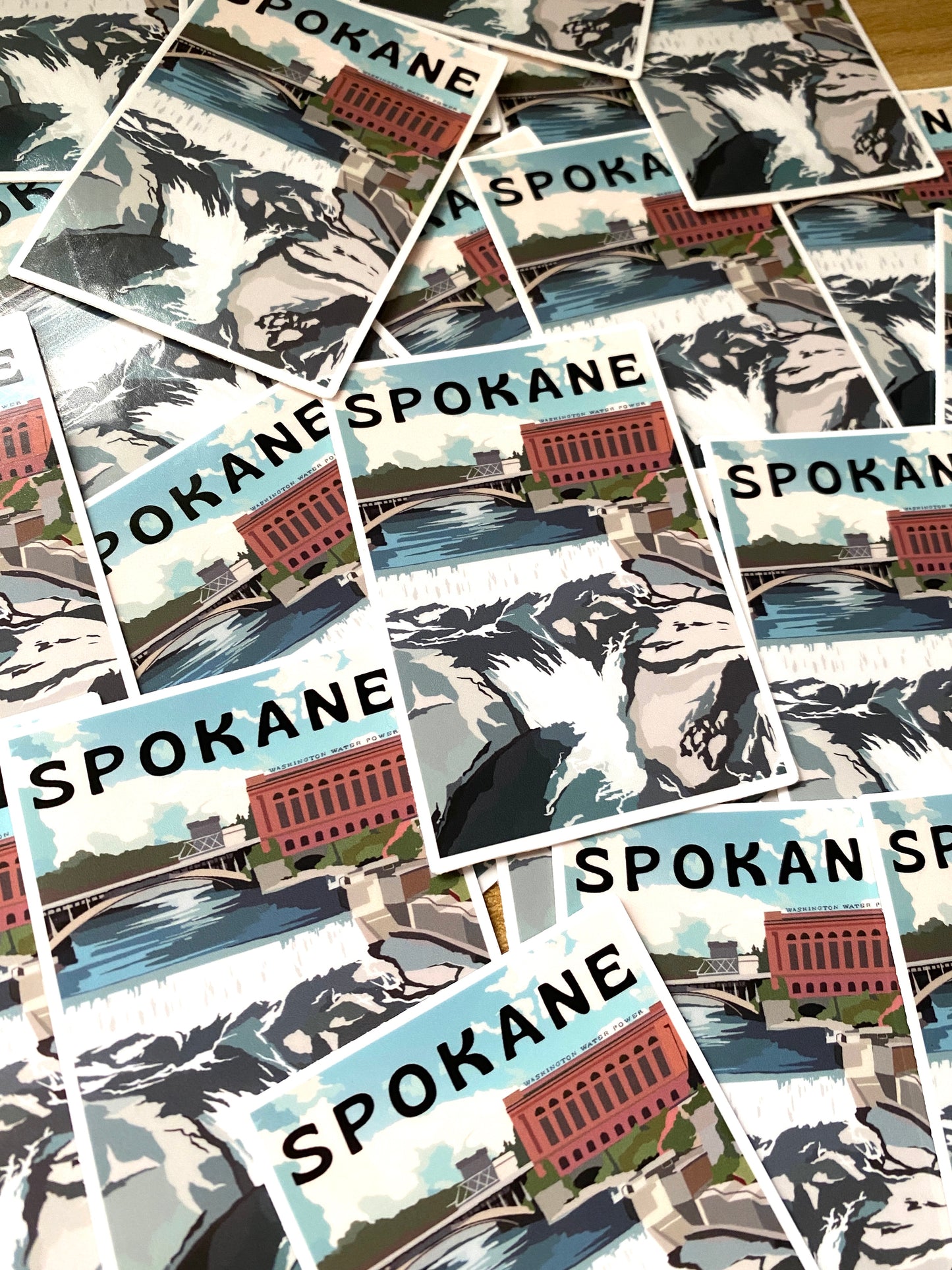 Spokane, Washington Sticker  - Waterproof Outdoor Use, UV resistant Decal