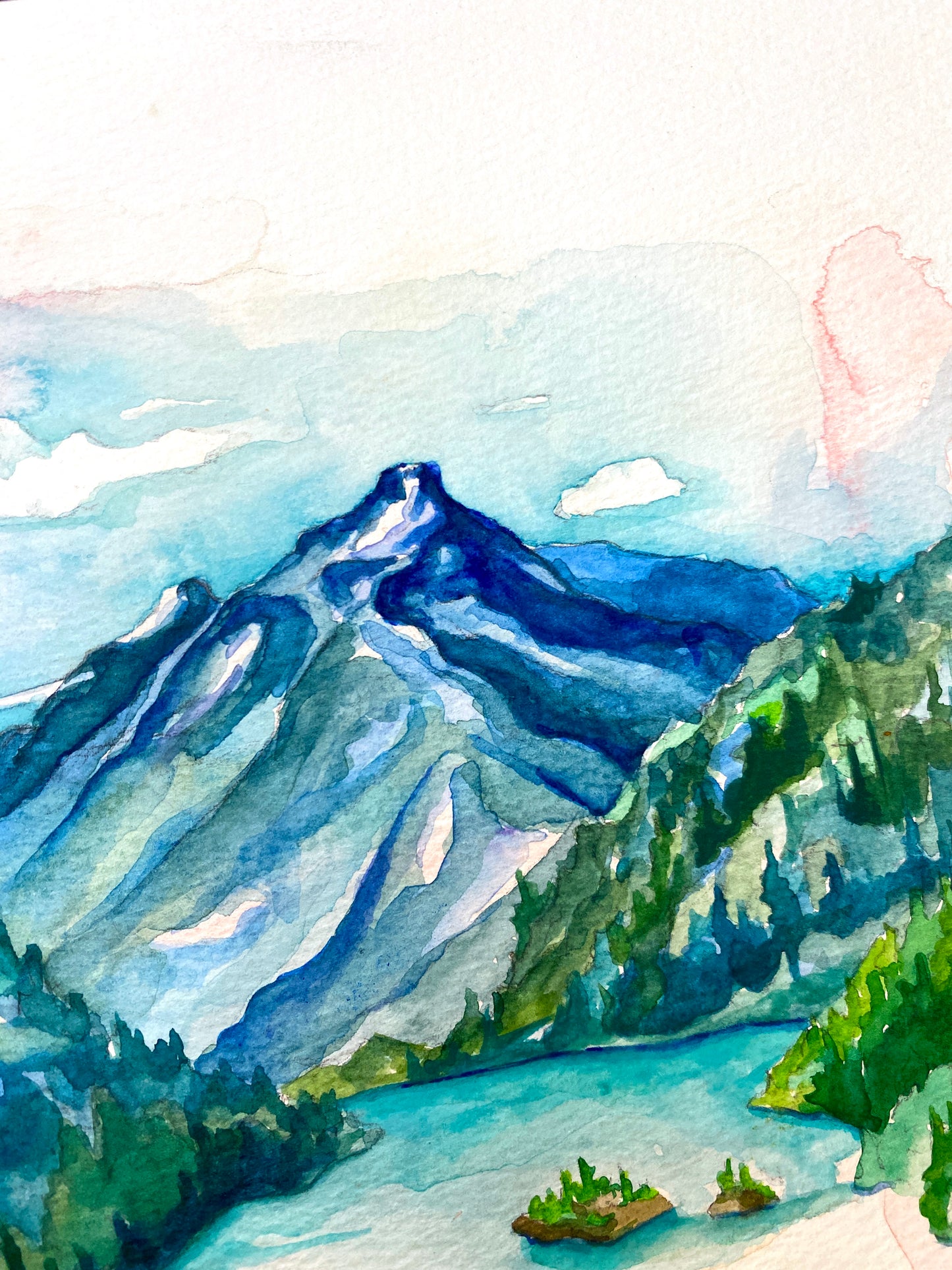 Diablo Lake, Washington North Cascades | Original Painting