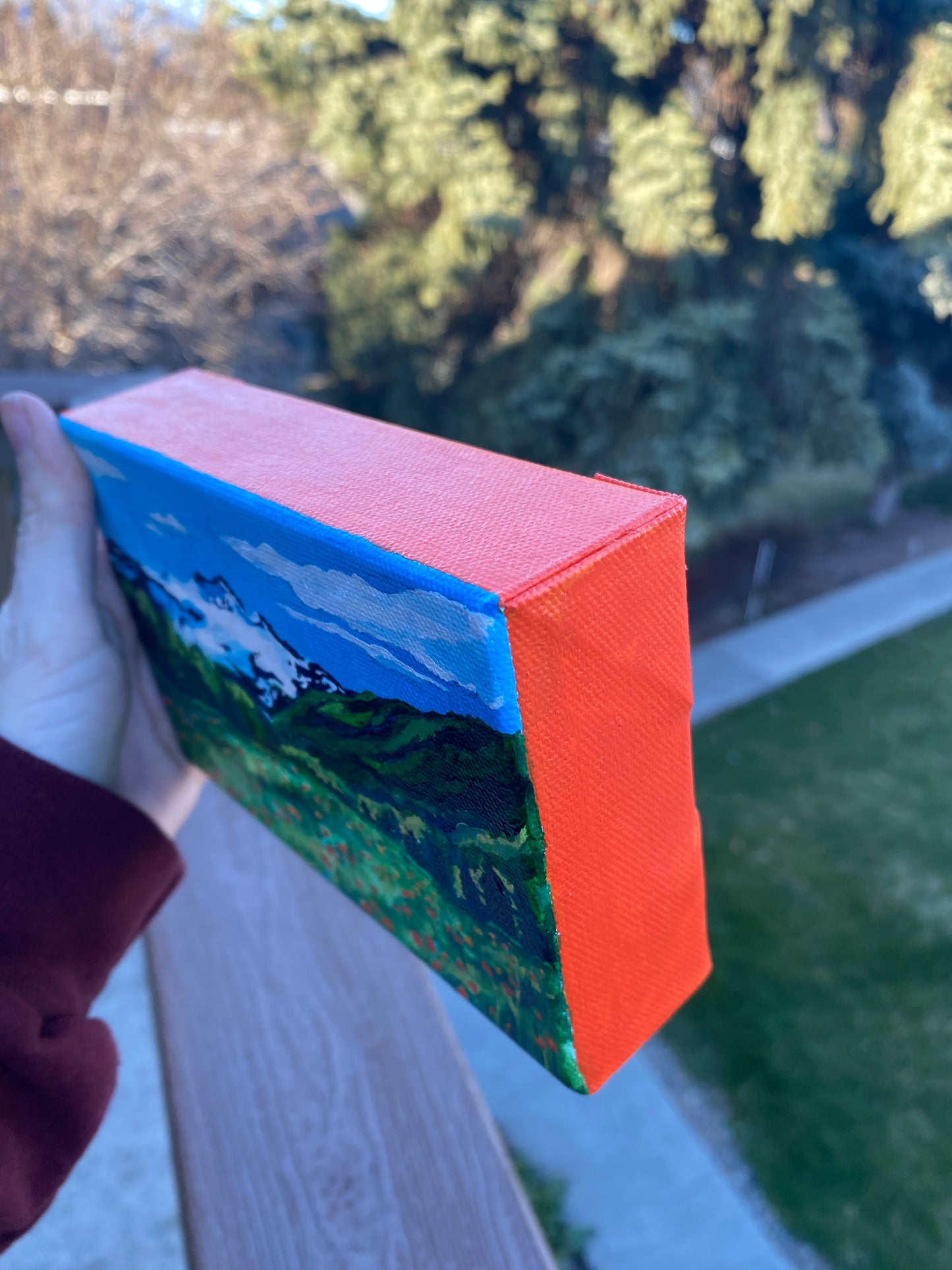 Orange Wildflower Meadow | Original Acrylic Painting - Emma H. Baldwin