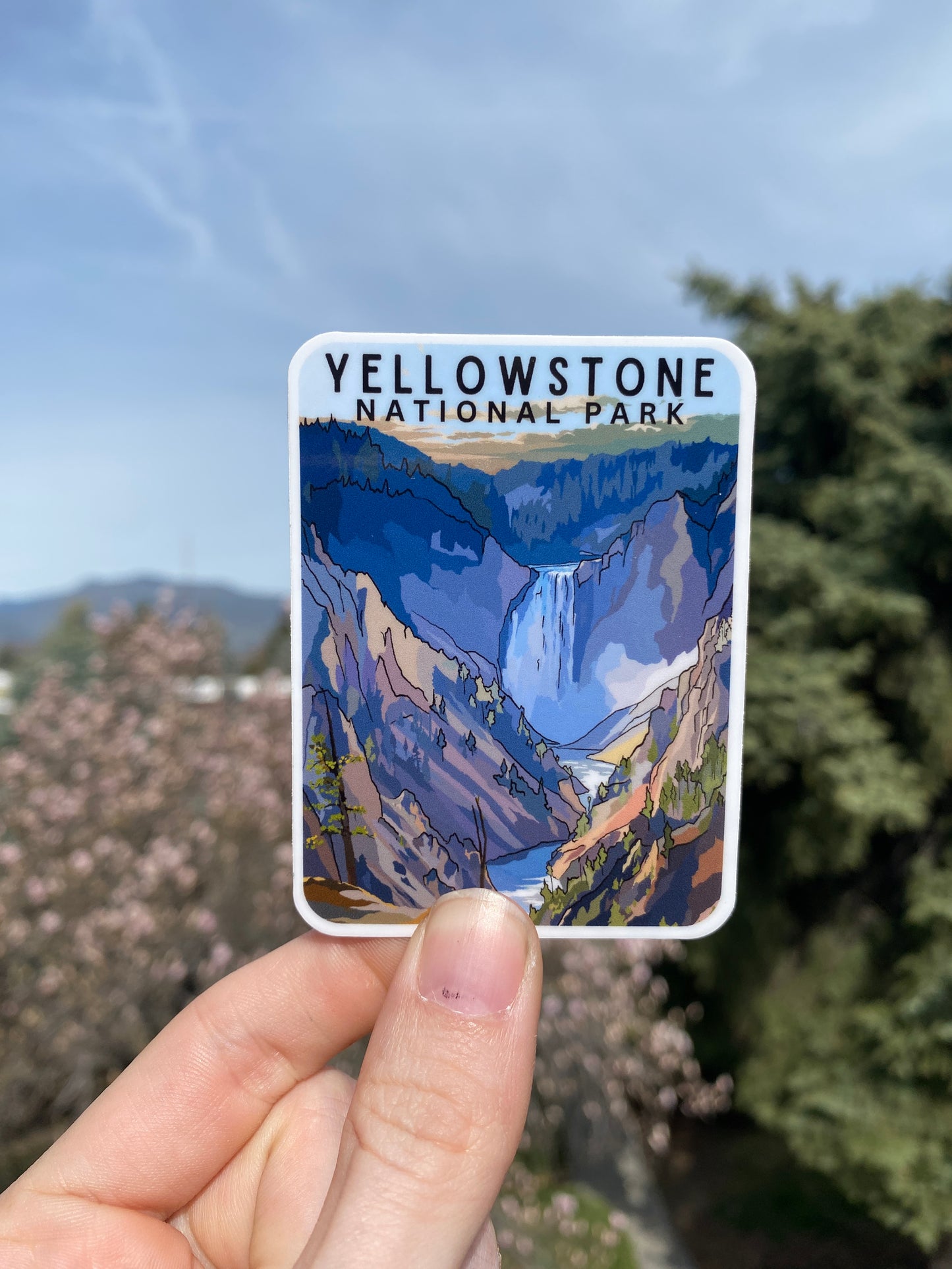 Yellowstone National Park Sticker | Yellowstone Falls